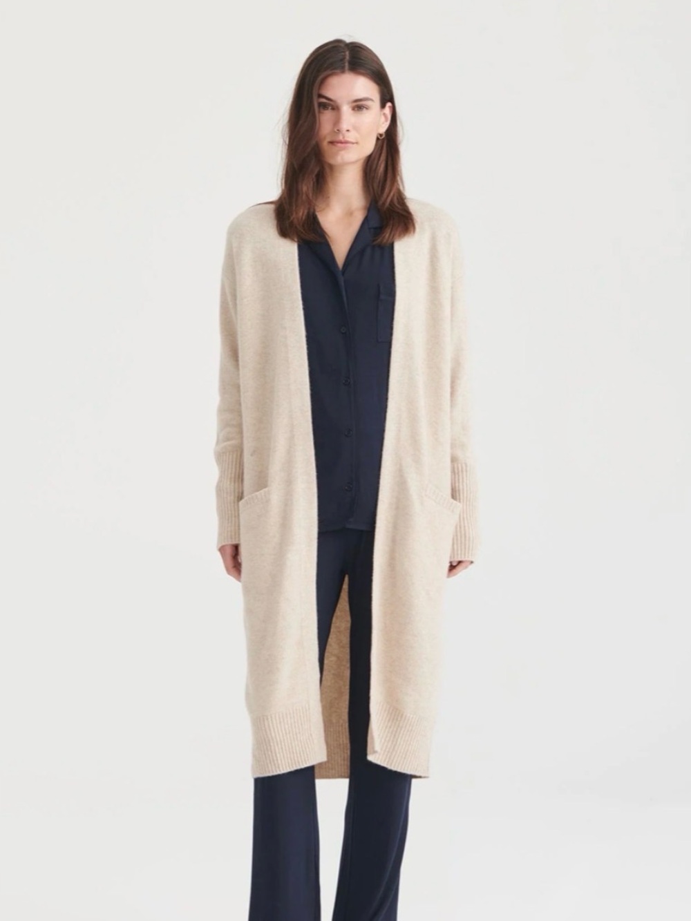 NAADAM Luxe Cashmere Duster Cardigan, Size S